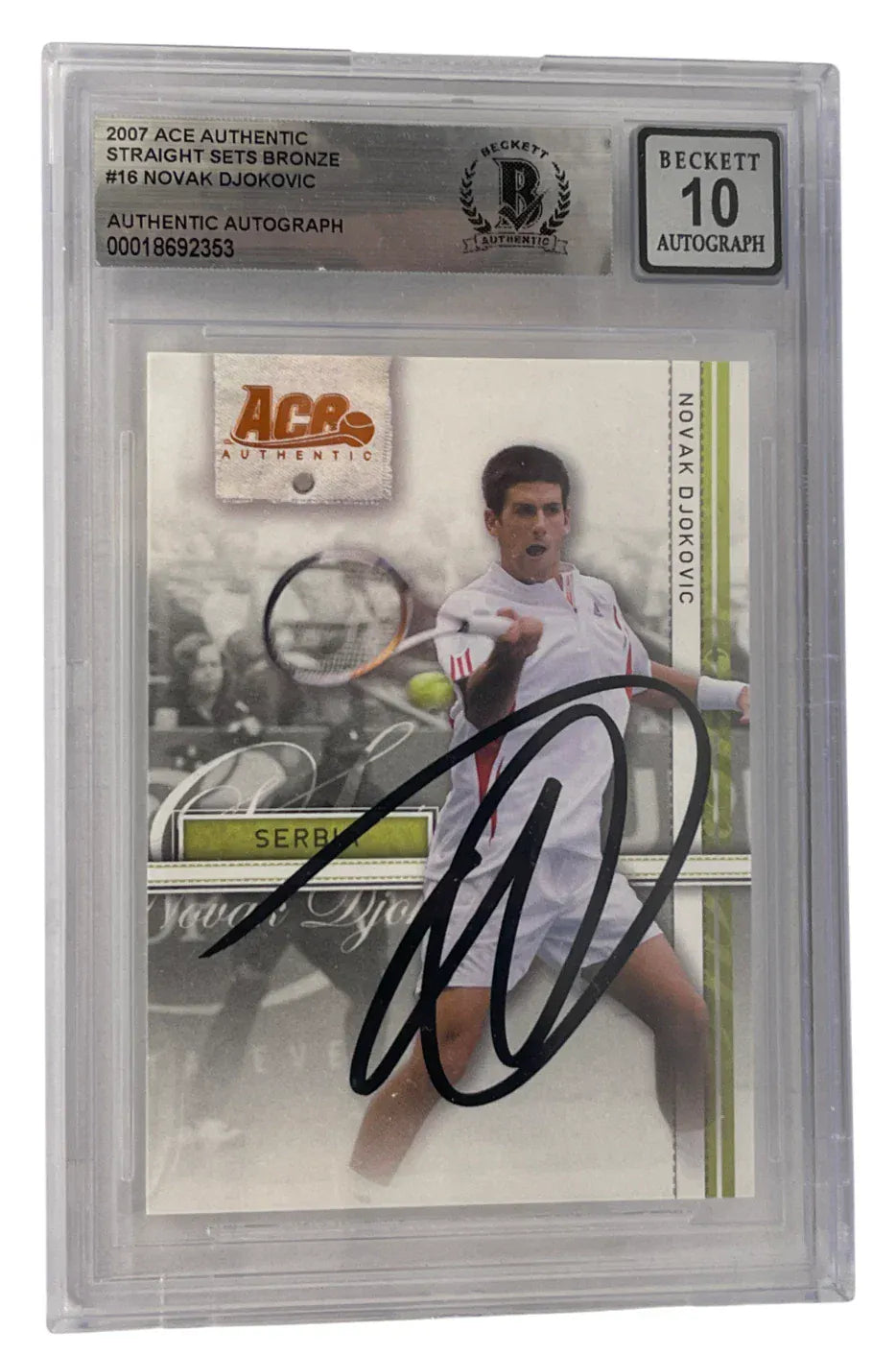 Novak Djokovic 2007 Ace Bronze Rookie Card Signed | PTS Novak Djokovic 2007 Ace Bronze Rookie Card Signed | PTS