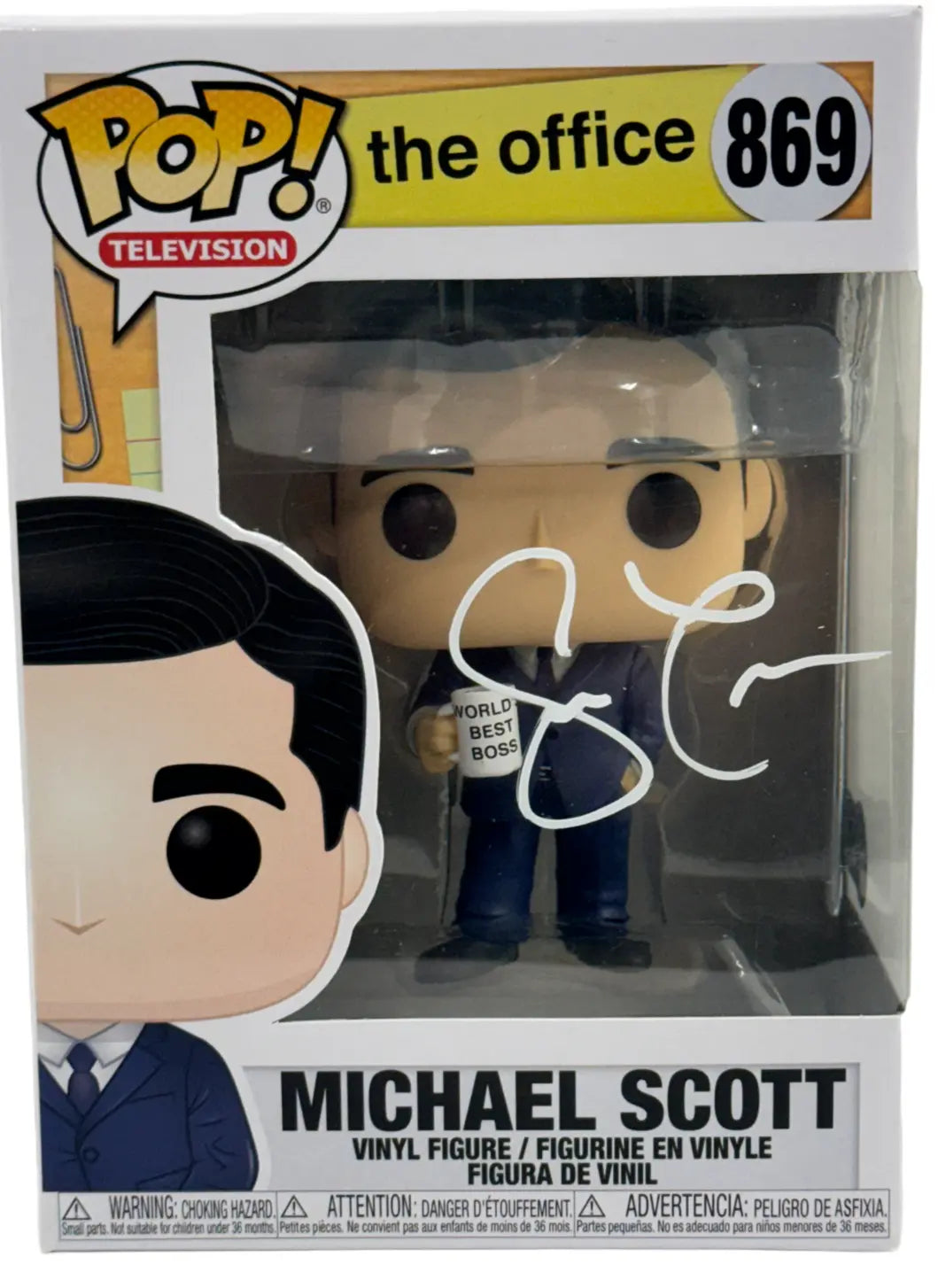 Steve Carell Authentic Autographed Michael Scott 869 The Office Funko Pop Figure