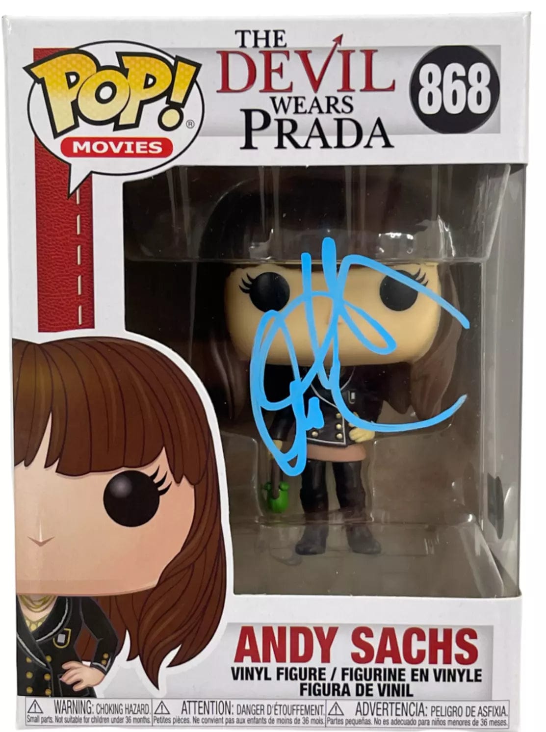Anne Hathaway Authentic Autographed Andy Sachs The Devil Wears Prada 868  Funko Pop Figure