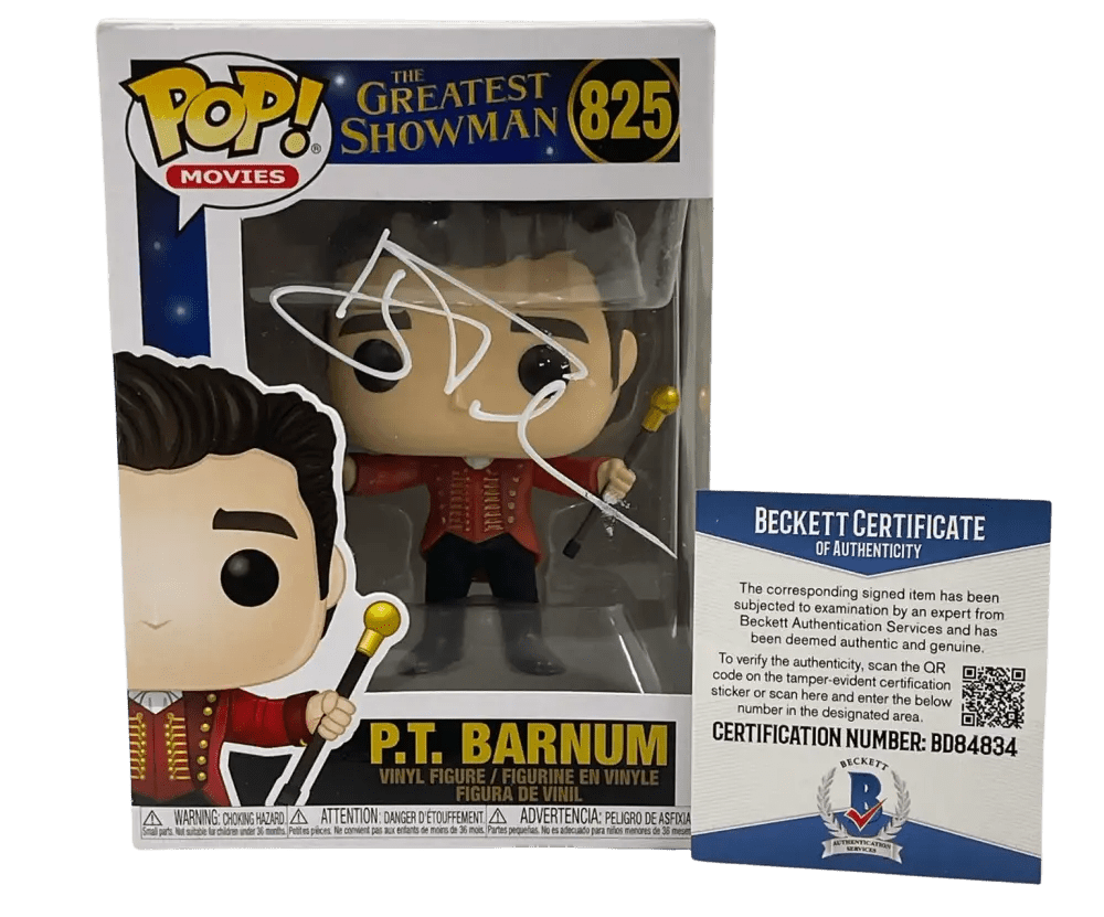 Hugh Jackman Authentic Autographed Barnum The Greatest Showman 825  Funko Pop Figure