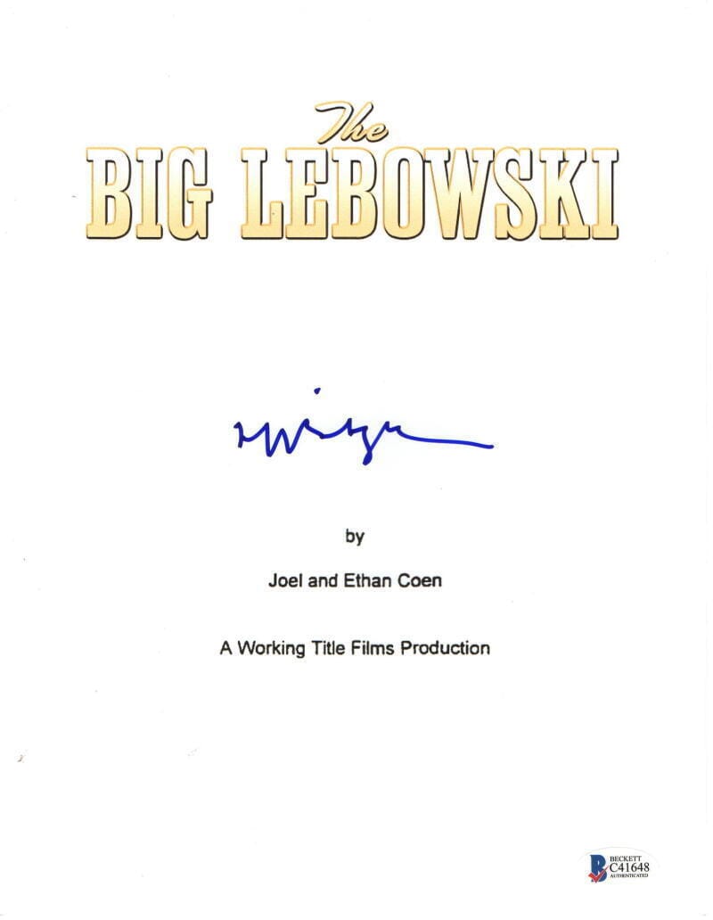 Jeff Bridges Signed The Big Lebowski Script PTS