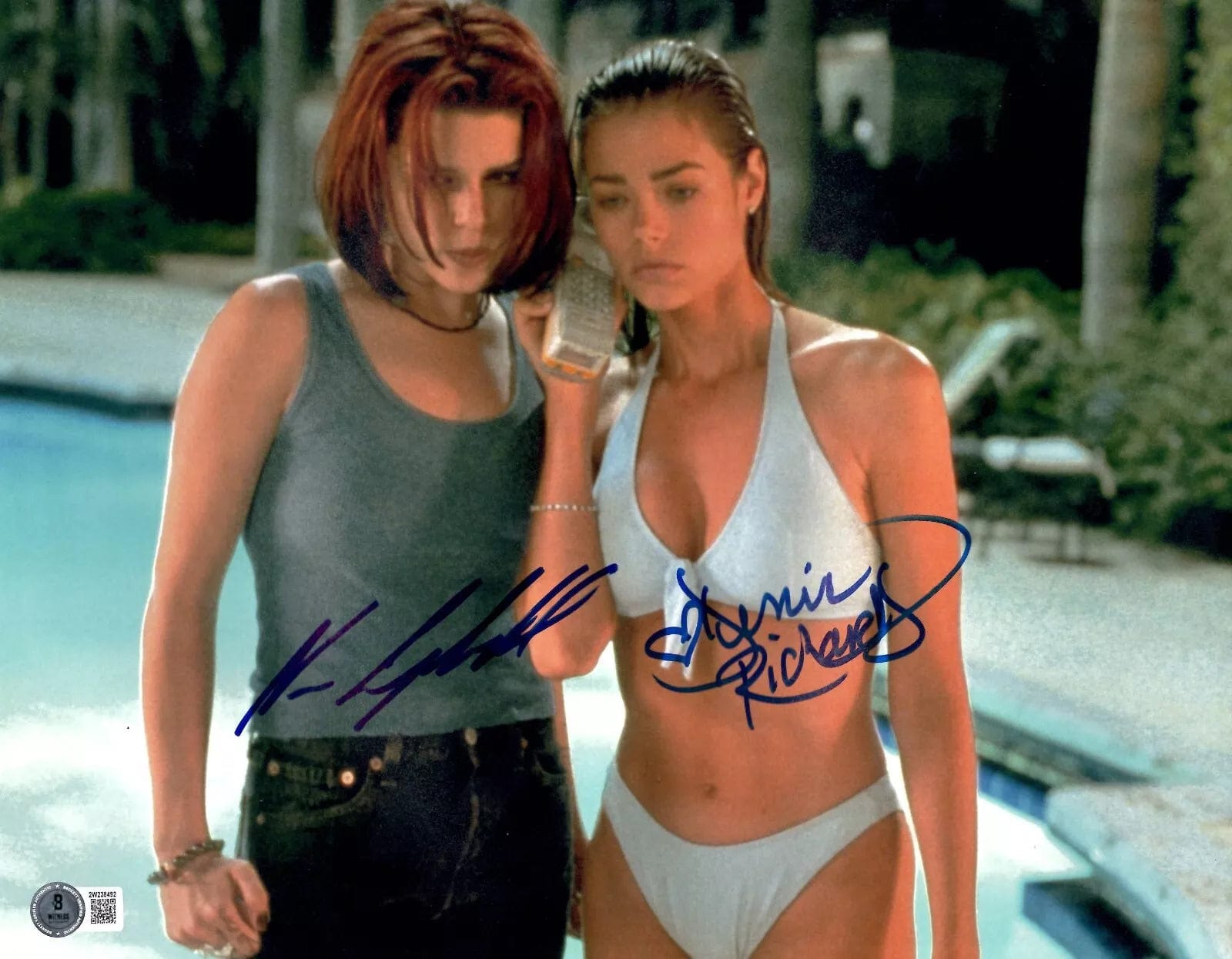 Neve Campbell & Denise Richards Autographed 11x14 | PTS