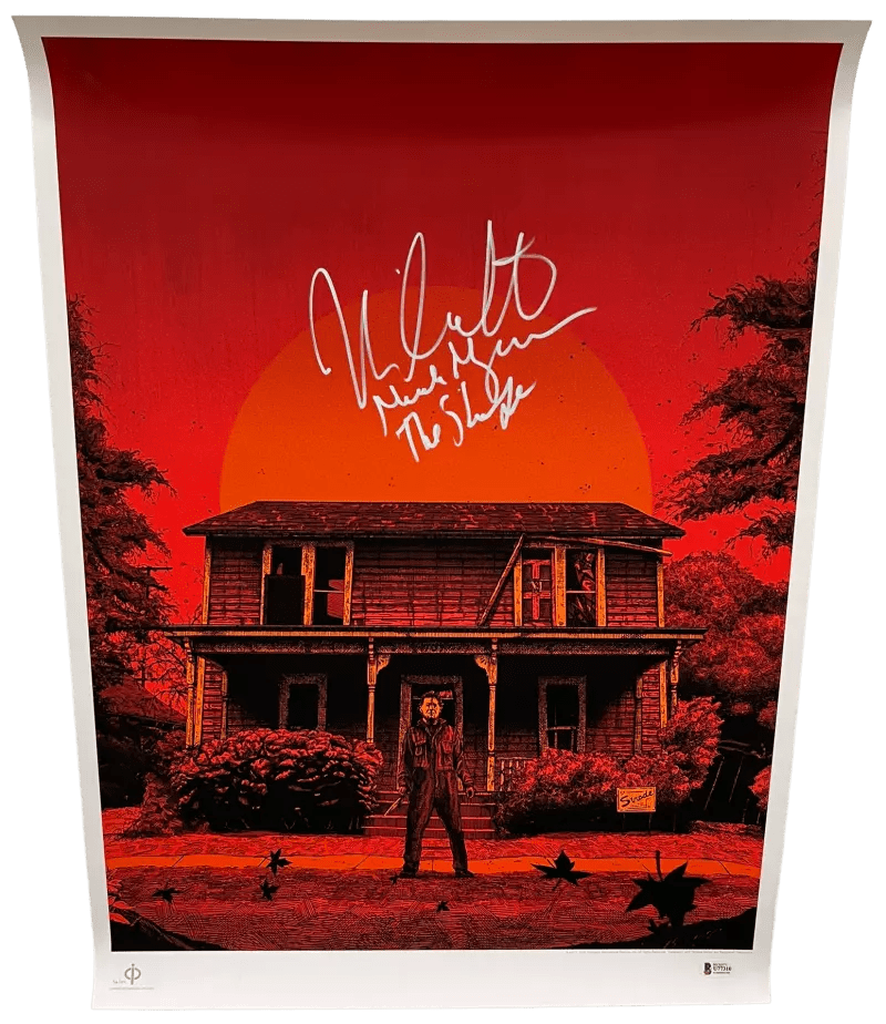 Nick Castle Signed Poster - Beckett COA - Halloween