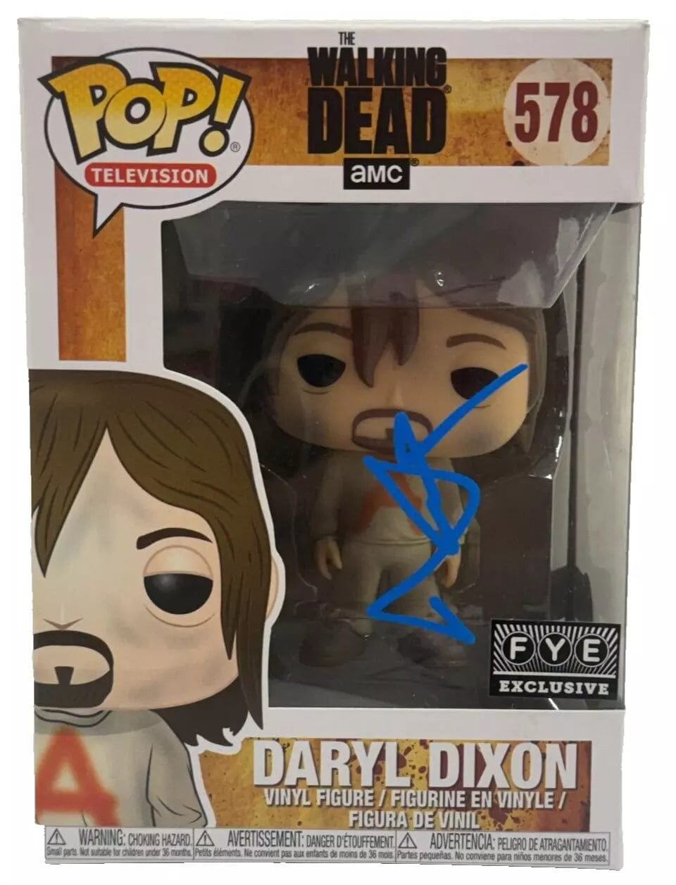 DARYL DIXON FUNKO Pop! The Walking Dead 145 blanco y negro exclusivo de