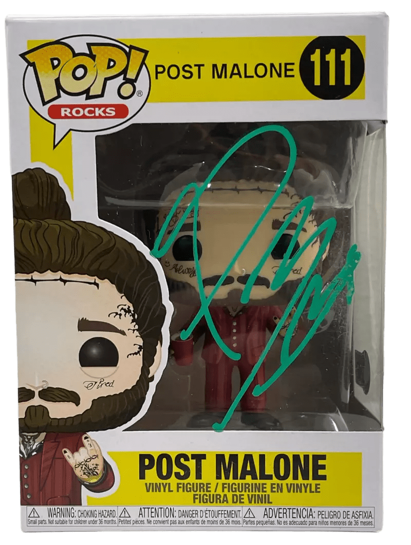 Post Malone Signed Post Malone Funko - Beckett COA - PTS