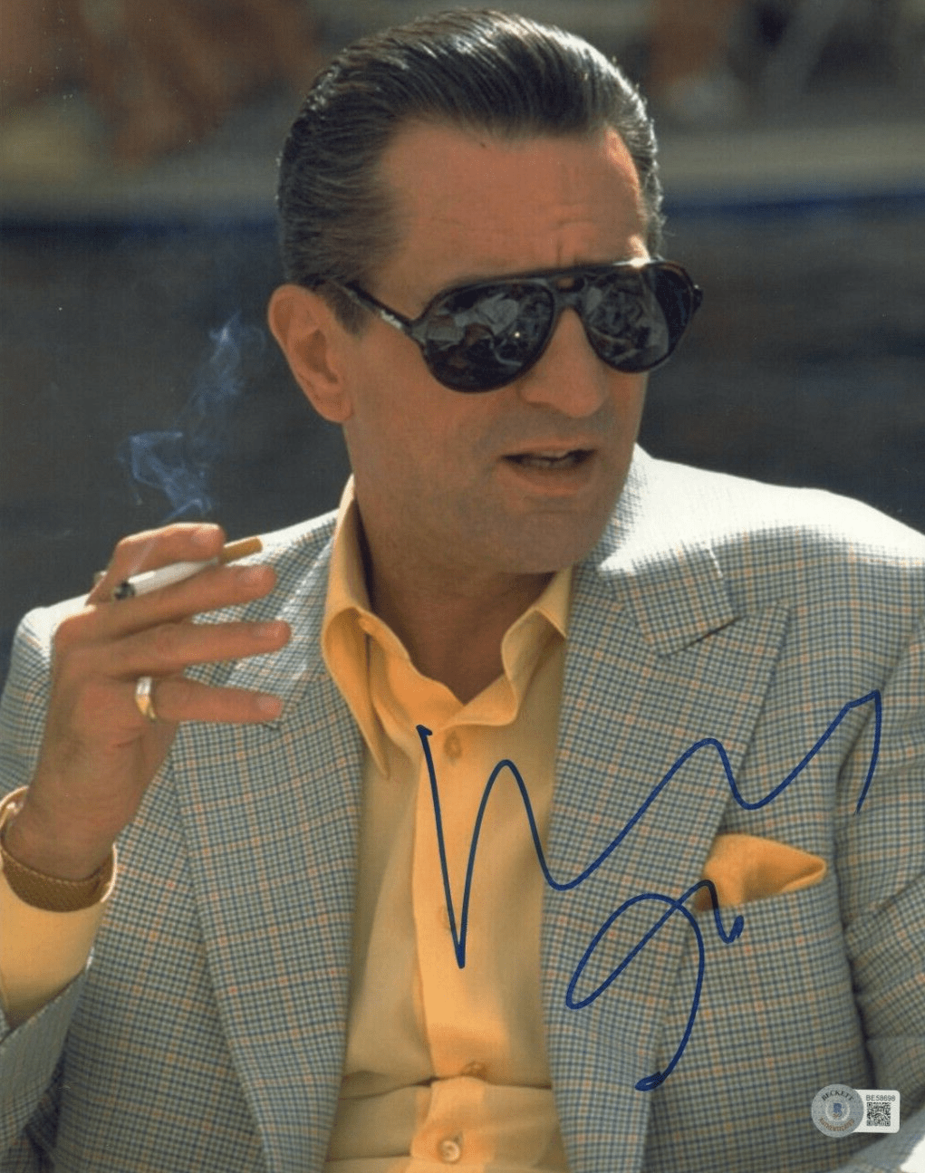 Joe Pesci Casino De Niro Glasses Robert De Niro Autographed 11x14 Photo PTS  #1, image size:1021x1295