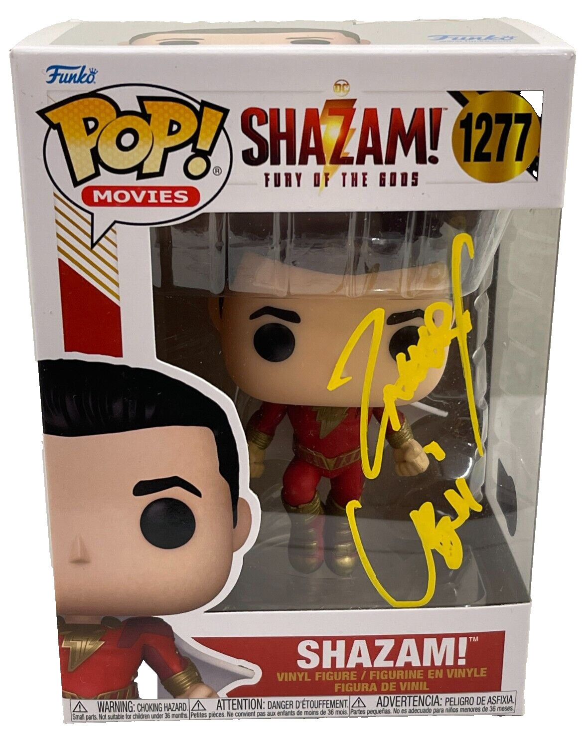 Zachary Levi Authentic Autographed Shazam! 1277 Funko Pop Figure