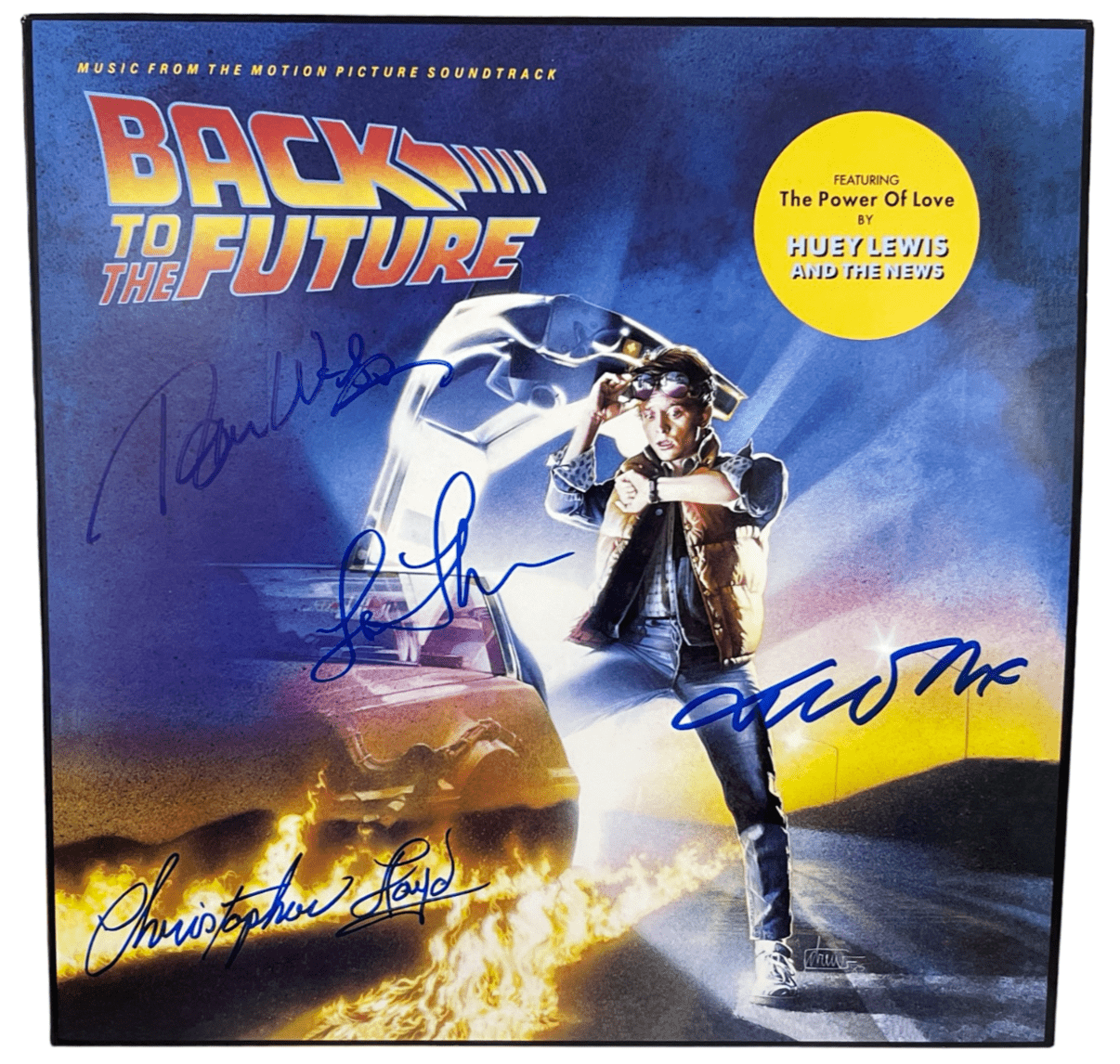 Back to the Future Cast Signed Vinyl Record - Beckett | PTS