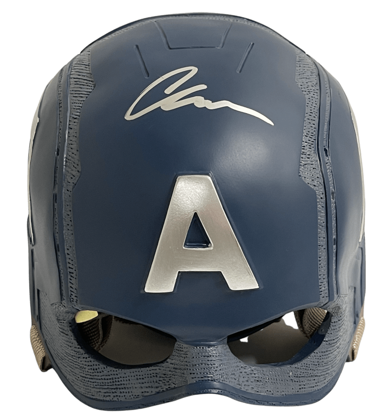 caotain america modern day football helmet Chris Evans Signed Captain American Helmet