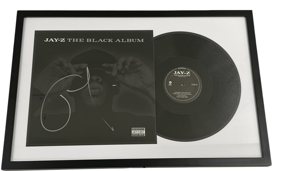 Jay-Z Autographed Framed Black Album - Unique COA