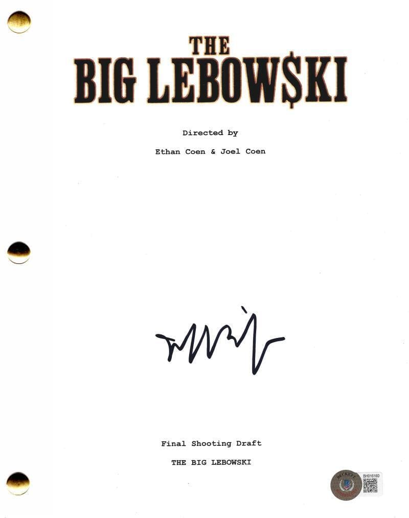 Jeff Bridges Signed The Big Lebowski Script Beckett COA