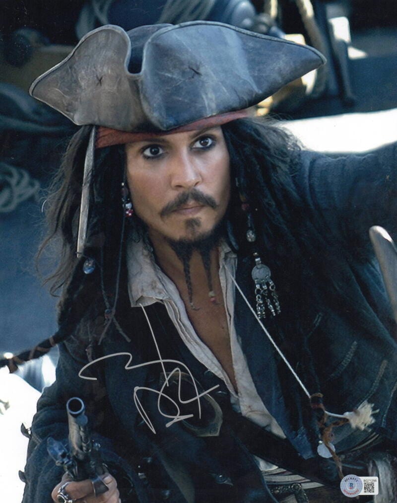 Johnny Depp Autographed 11x14 Photo - Beckett COA #3