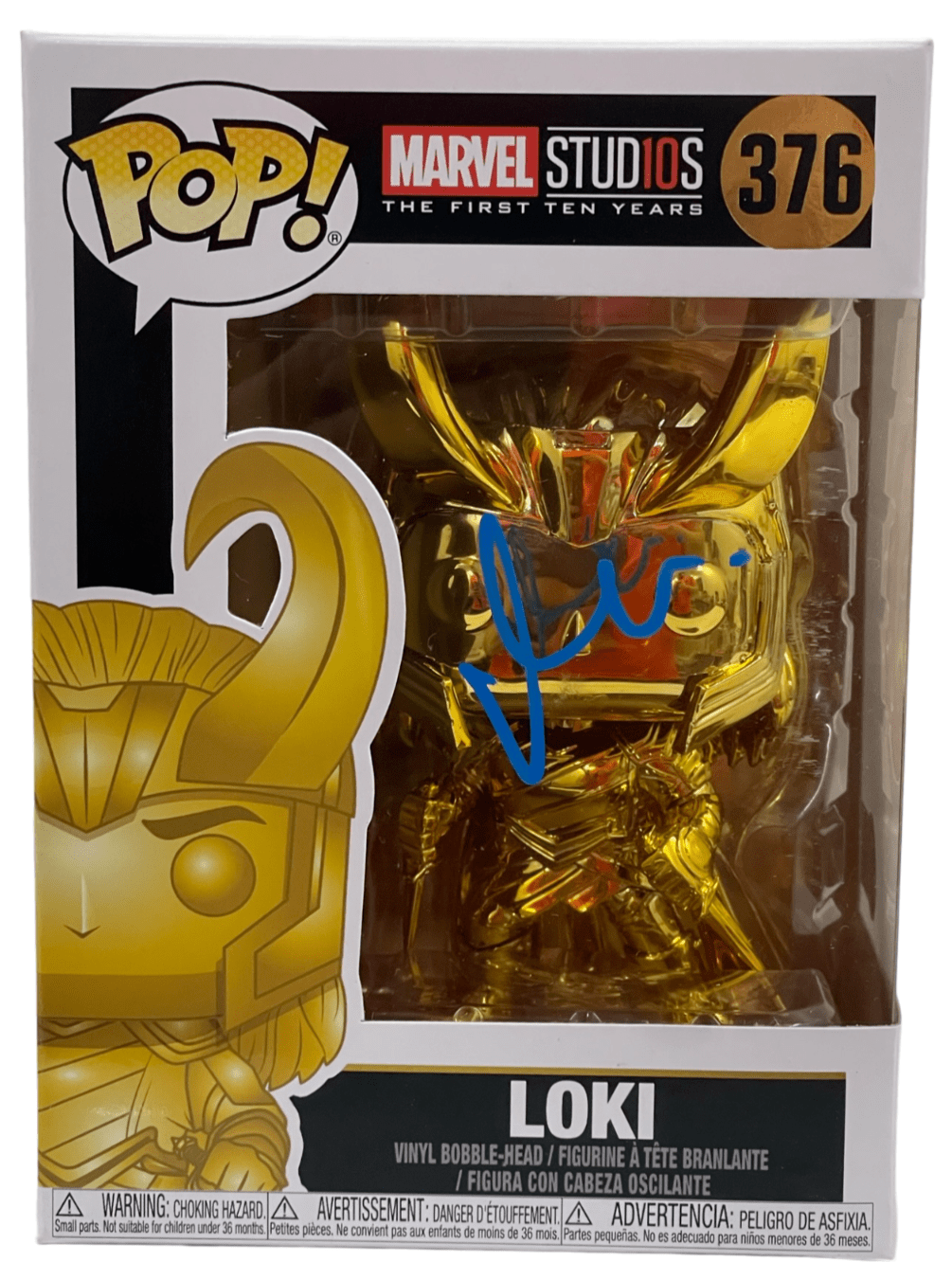 Matt Damon Autographed Loki Marvel Funko Pop Figure