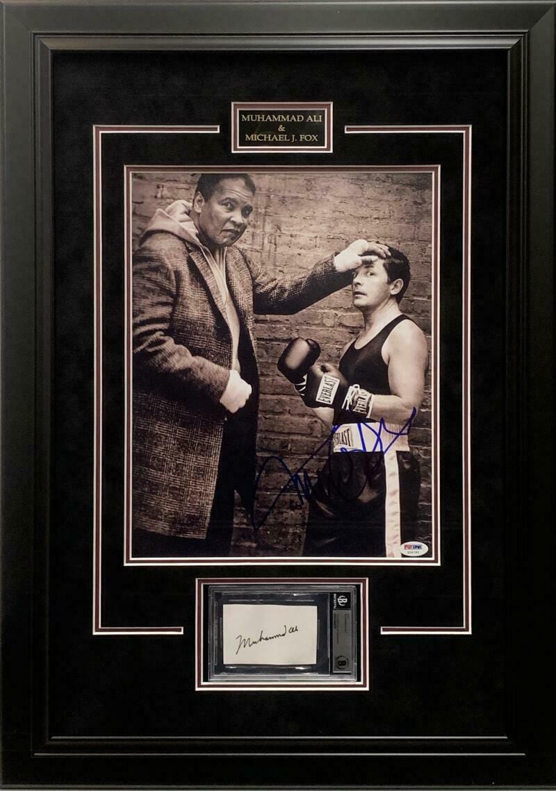 Michael J Fox & Muhammad Ali Signed 11x14 Photo | PTS