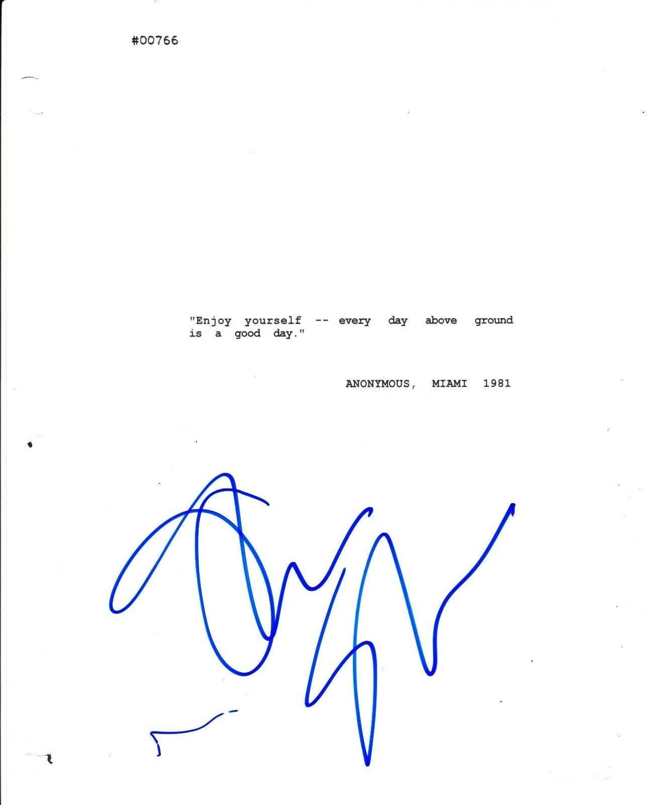 Oliver Stone Authentic Autographed Scarface Script