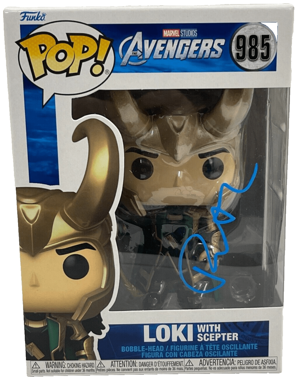 Tom Hiddleston Signed Loki with Scepter Funko - Beckett COA