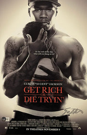 50 Cent, Signed 12x18 Poster from Get Rich or Die Tryin Beckett Witness COA - Item #1