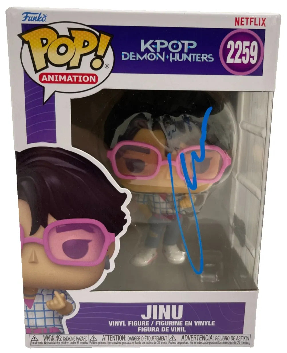 Ahn Hyo-Seop Jinu K-Pop Demon Hunters 2259 Funko Pop Figure with Beckett COA