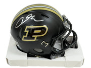 Aidan O'Connell Signed Purdue Boilermakers Mini Speed Gloss Helmet Beckett COA