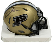 Aidan O'Connell Signed Purdue Boilermakers Mini Speed Gold Helmet Beckett Witness COA