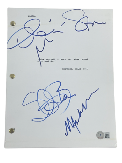 Al Pacino, Michelle Pfeiffer, Steven Bauer & Oliver Stone Authentic Autographed Scarface Script
