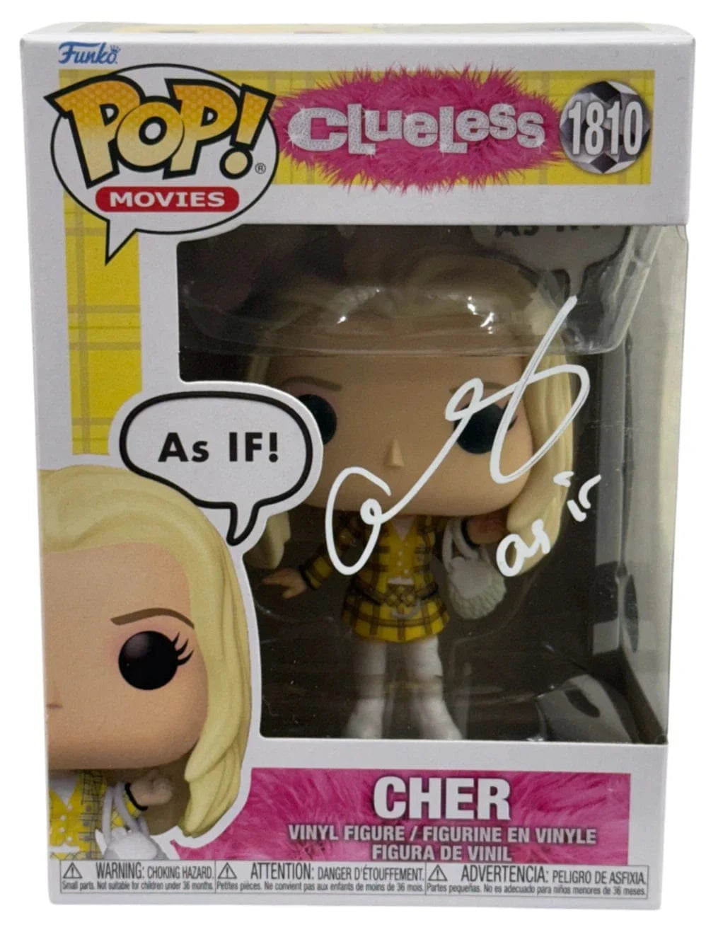 Alicia Silverstone Authentic Autographed Cher Clueless 1810 Funko Pop Figure