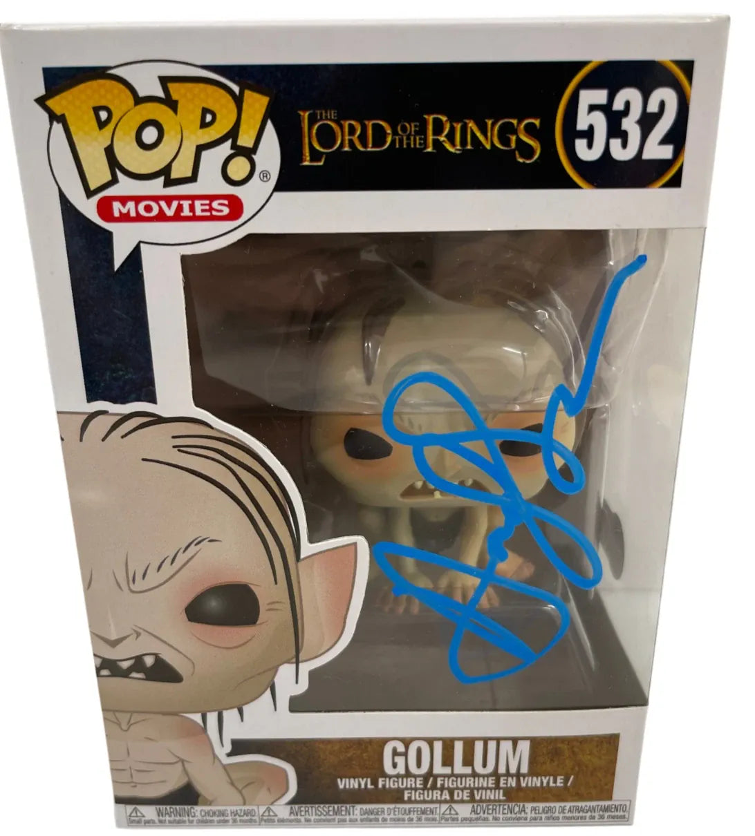 Andy Serkis signed Gollum Lord of the Rings Funko Pop with Beckett COA