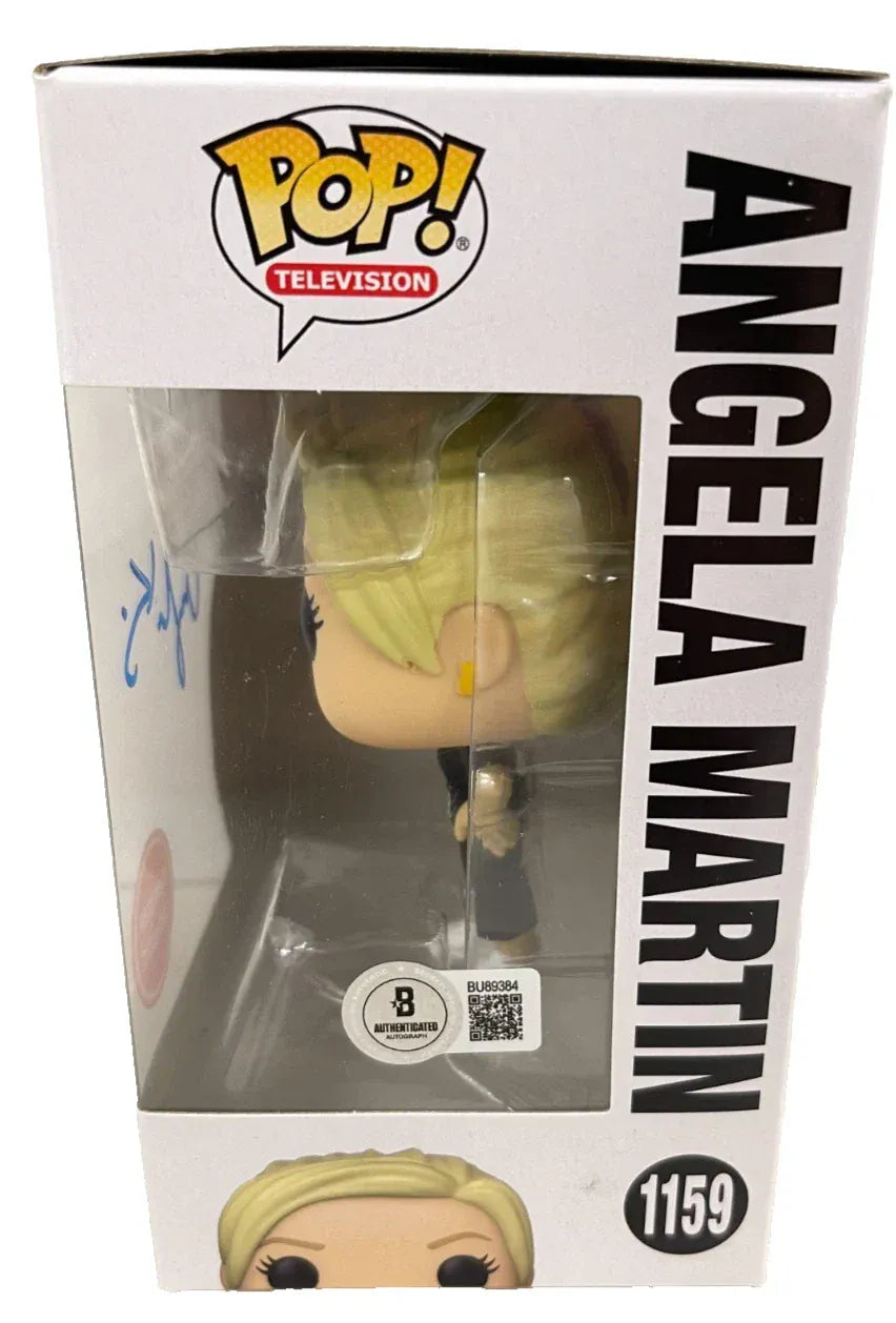 Beckett certificate of authenticity — Angela Kinsey signed Angela Martin The Office 1159 Funko Pop Figure