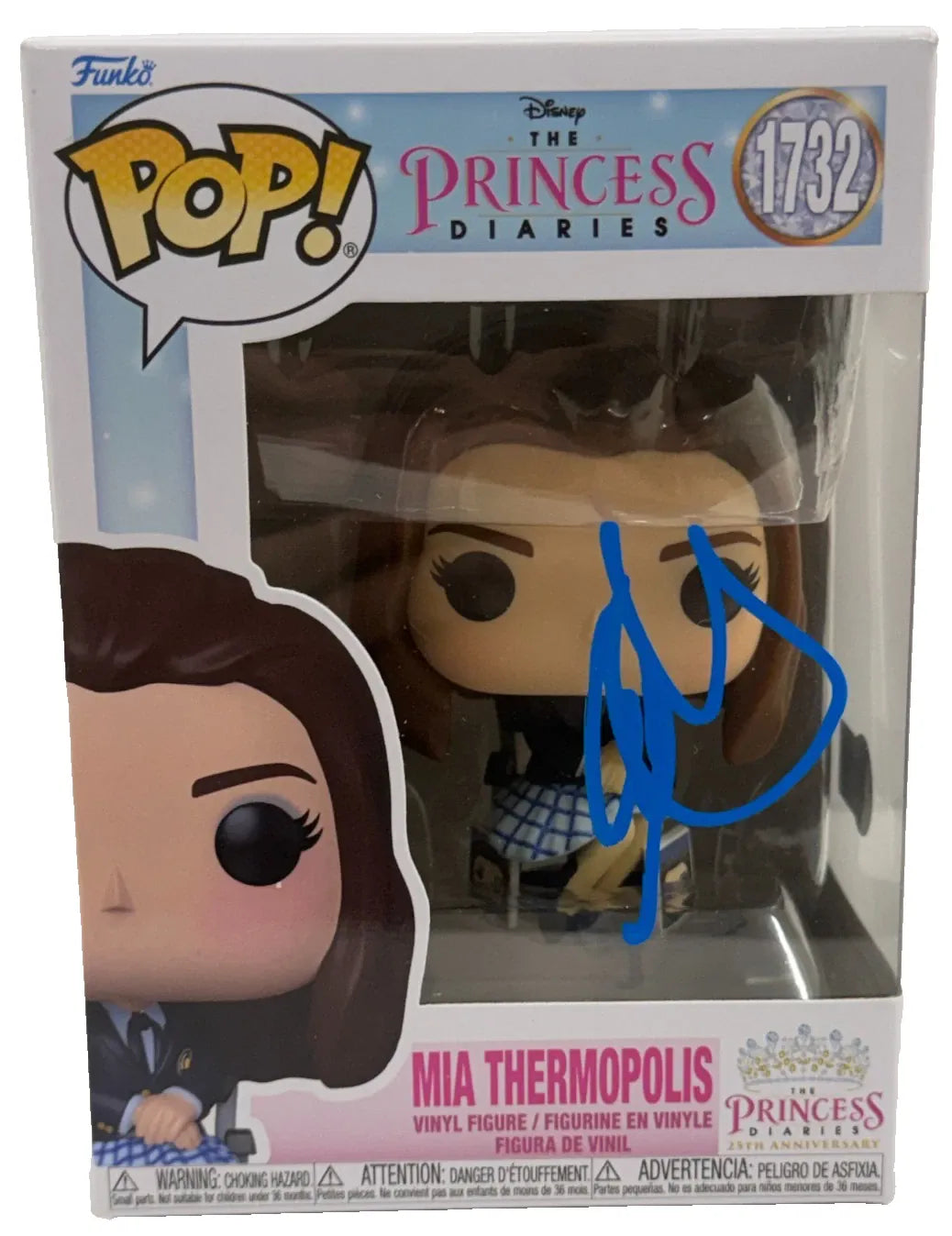 Anne Hathaway signed Mia Thermopolis The Princess Diaries Funko Pop with Beckett COA