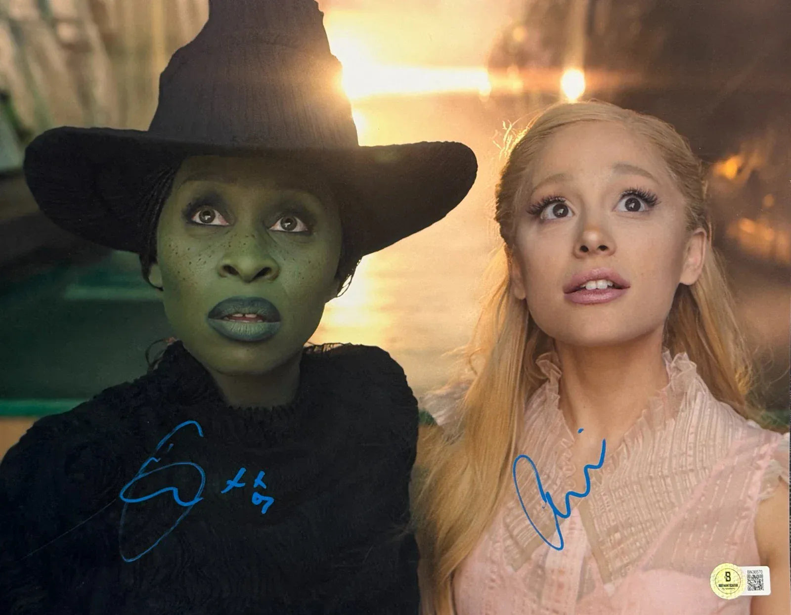 Ariana Grande and Cynthia Erivo dual-signed Wicked 11x14 photo — Beckett authenticated