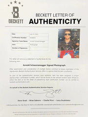 Arnold Schwarzenegger Signed 11x14 Photo from Terminator Beckett COA - Item #1 - Detail View