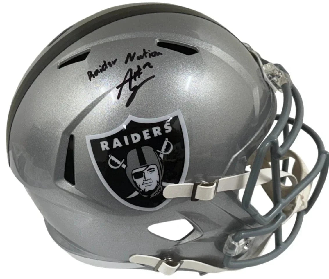 Ashton Jeanty Signed NFL Helmet Beckett COA - Alternate Angle