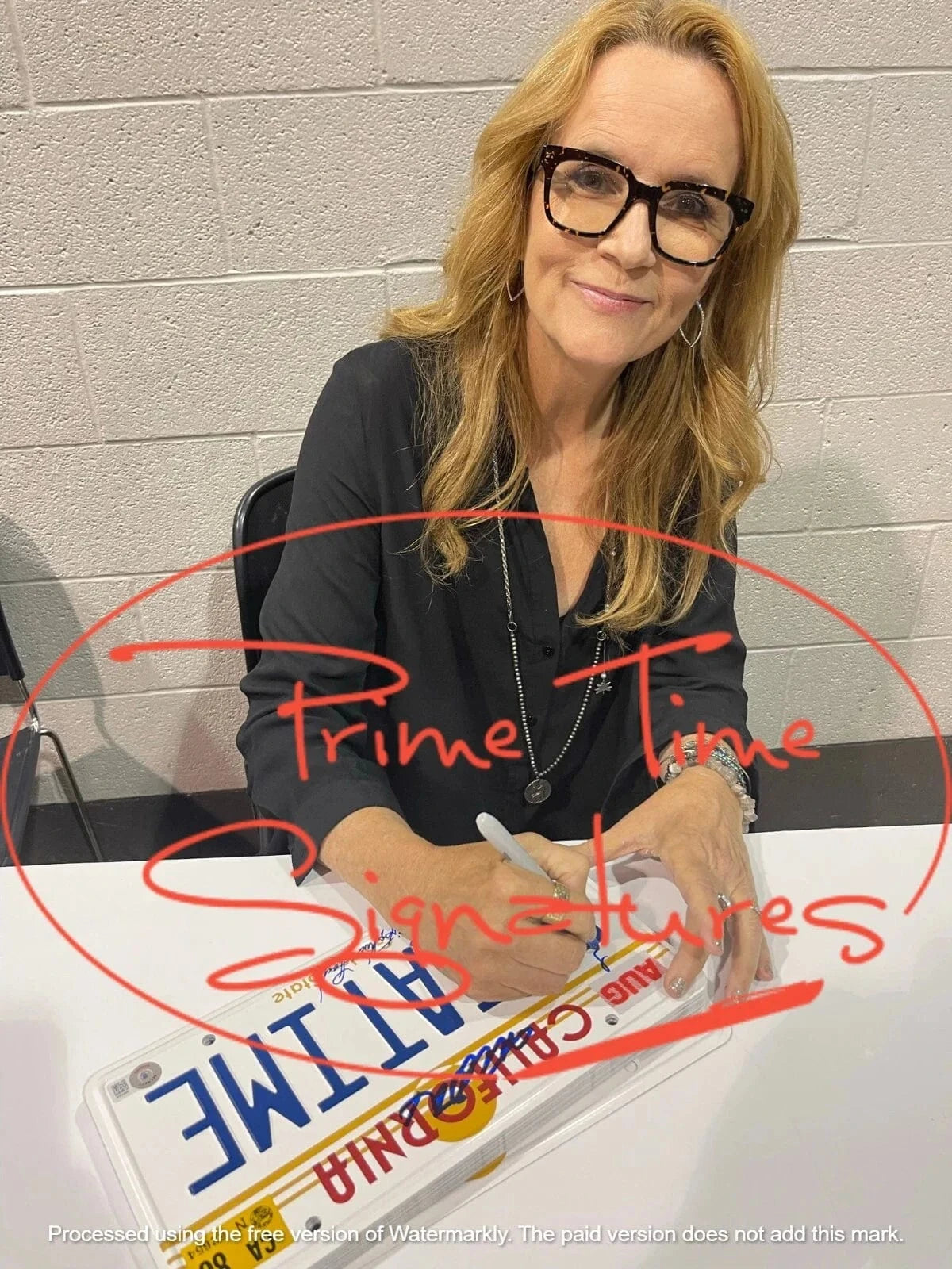 Christopher Lloyd Signed License Plate from Back to the Future Beckett COA - Item #1 - View 4