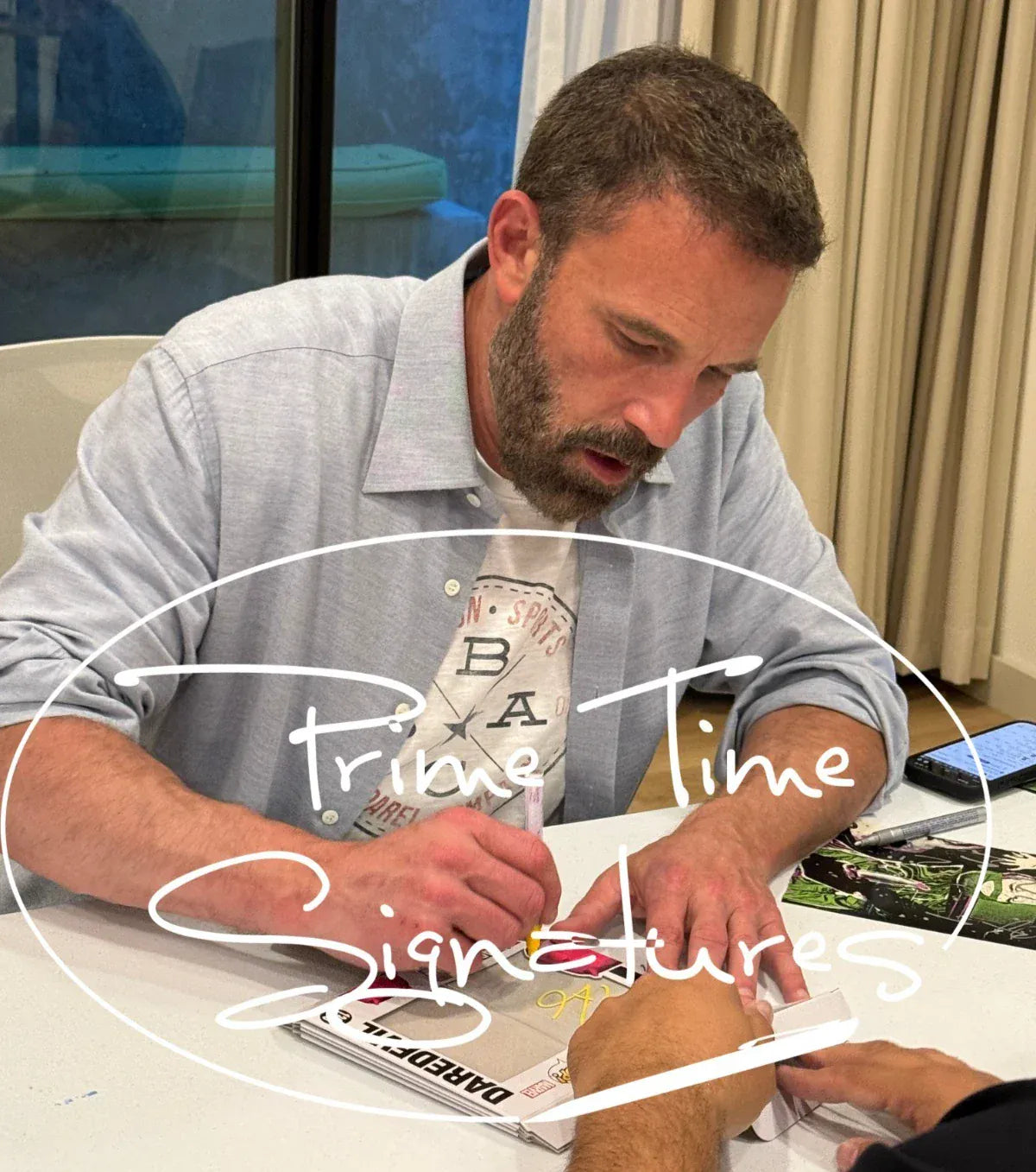 Ben Affleck Authentic Autographed Armored Batman Batman V Superman 88 Funko Pop Figure Proof