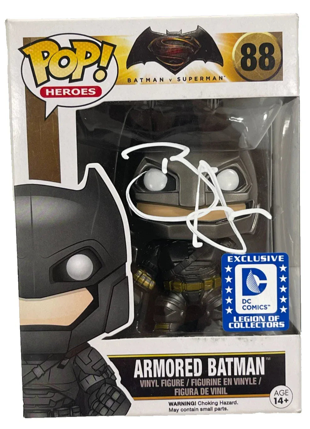 Ben Affleck Authentic Autographed Armored Batman Batman V Superman 88 Funko Pop Figure