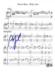 Billy Joel signed Piano Man sheet music with Beckett Hologram & QR Code