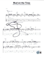 Brad Paisley signed Mud on the Tires sheet music — Beckett authenticated