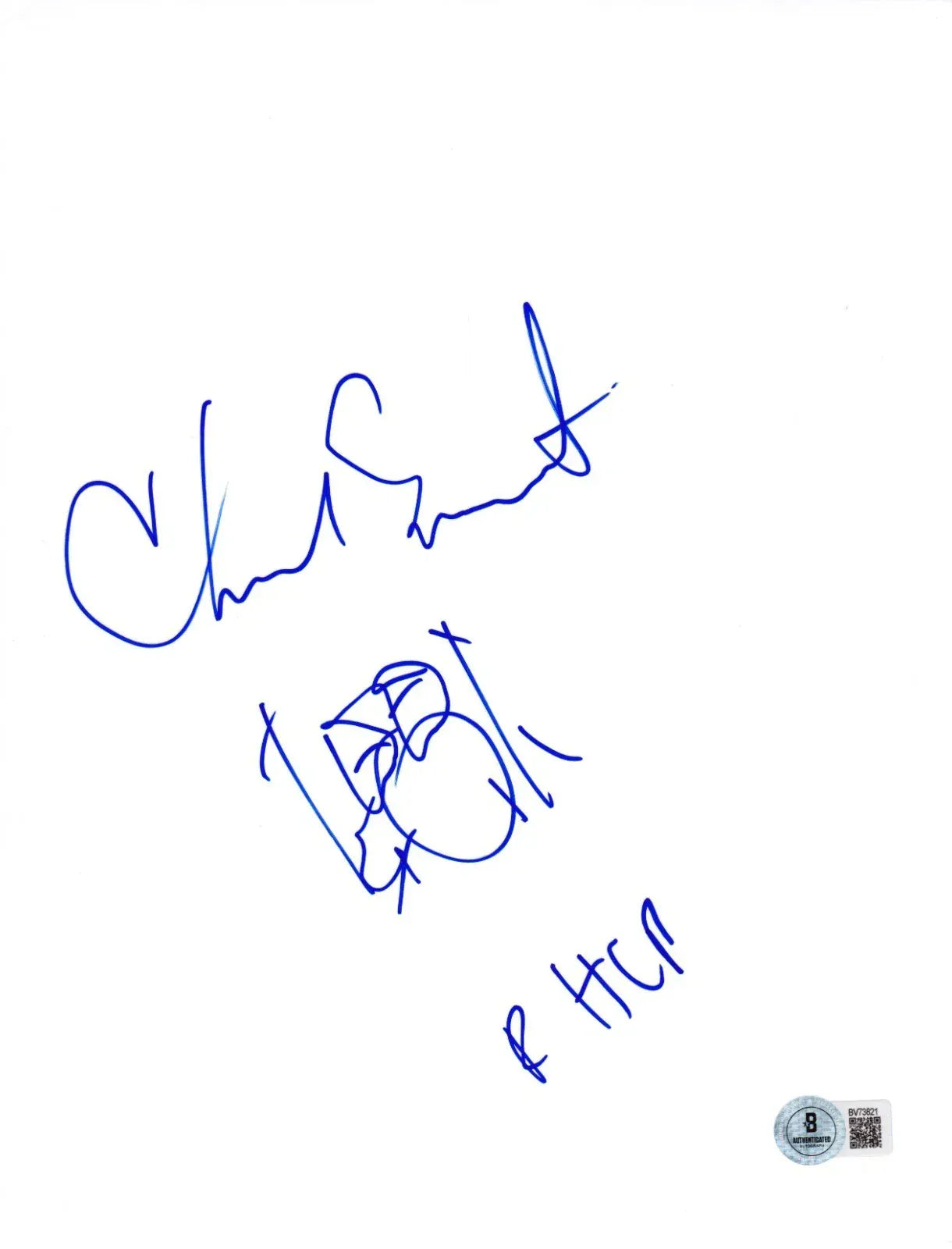 Chad Smith of Red Hot Chili Peppers signed original sketch 8.5x11 — Beckett authenticated