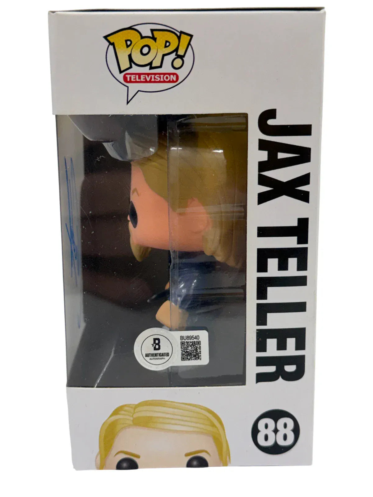 Charlie Hunnam Jax autographed Funko Pop #88 - signature closeup with COA
