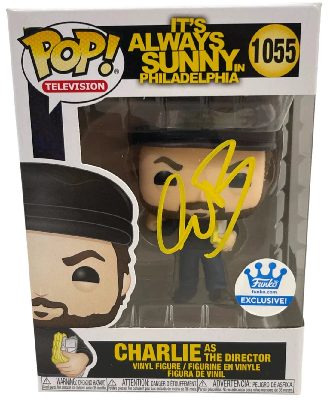 Charlie Day Authentic Autographed The Director 1055 It's Always Sunny Funko Pop Figure