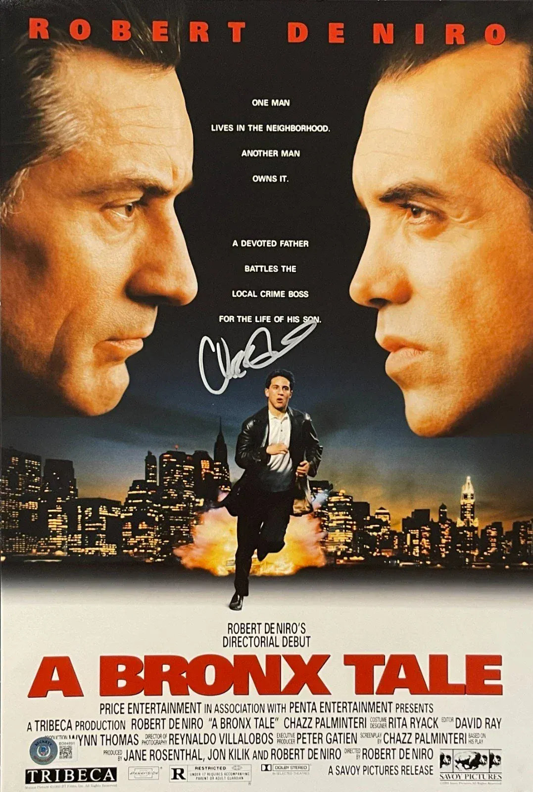 Chazz Palminteri Signed 11x17 Poster from A Bronx Tale Beckett Witness COA - Item #1