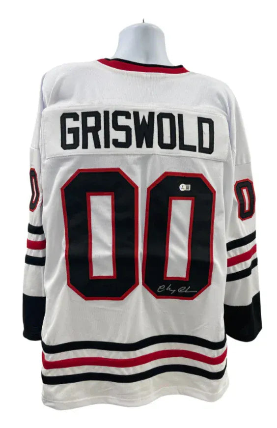 Chevy Chase signed Clark Griswold Christmas Vacation jersey — Beckett authenticated