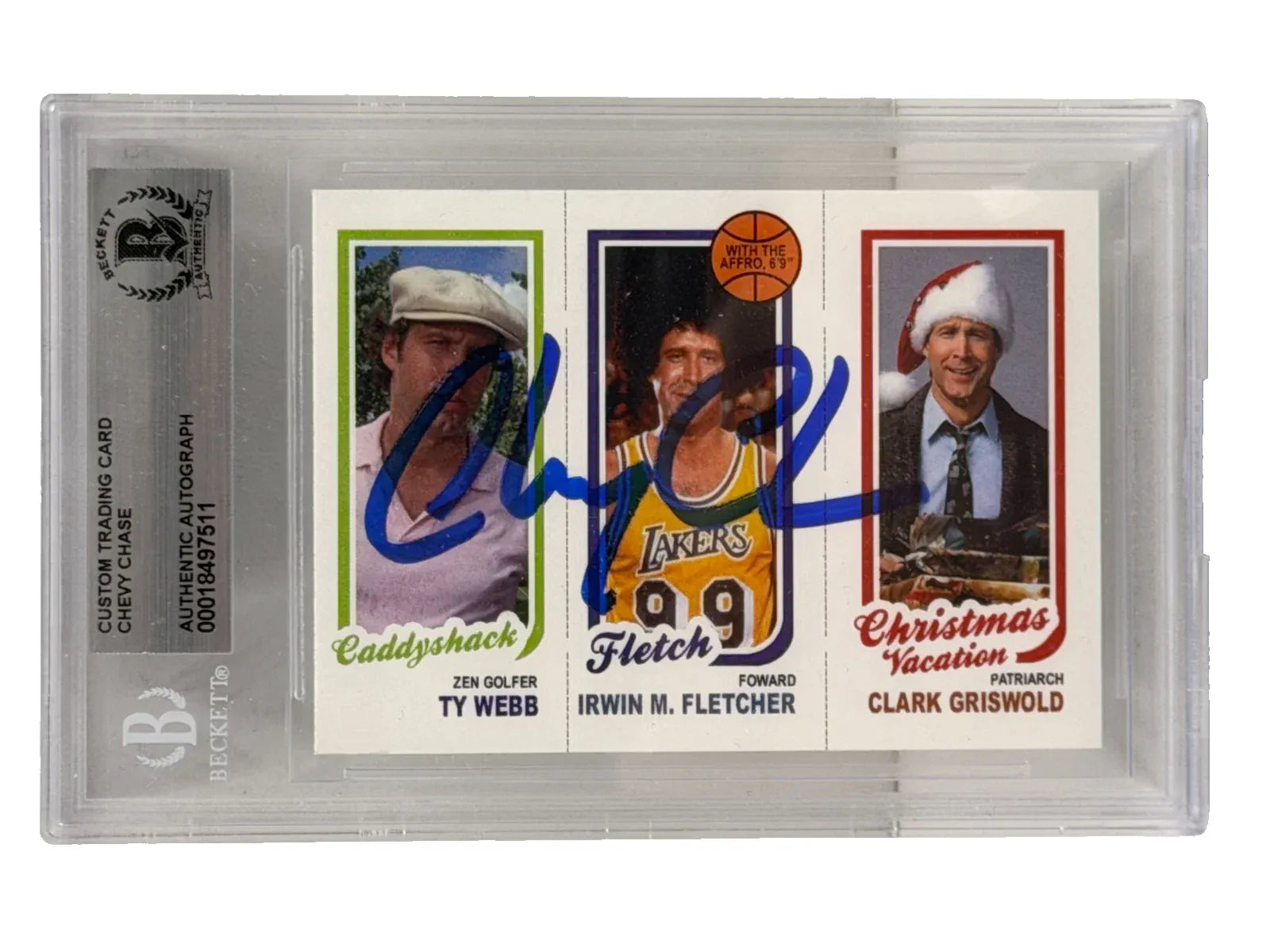 Chevy Chase signed Vacation trading card — Beckett Slabbed