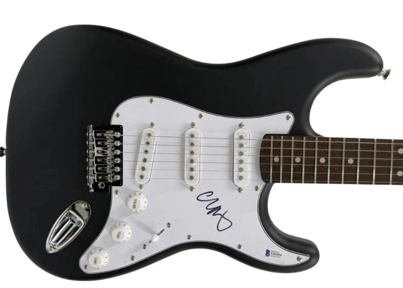 Chris Martin of Coldplay Signed Guitar Beckett COA - Item #1 - Detail View