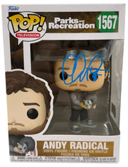 Chris Pratt Authentic Autographed Andy Radical 1567 Parks and Recreation Funko Pop Figure