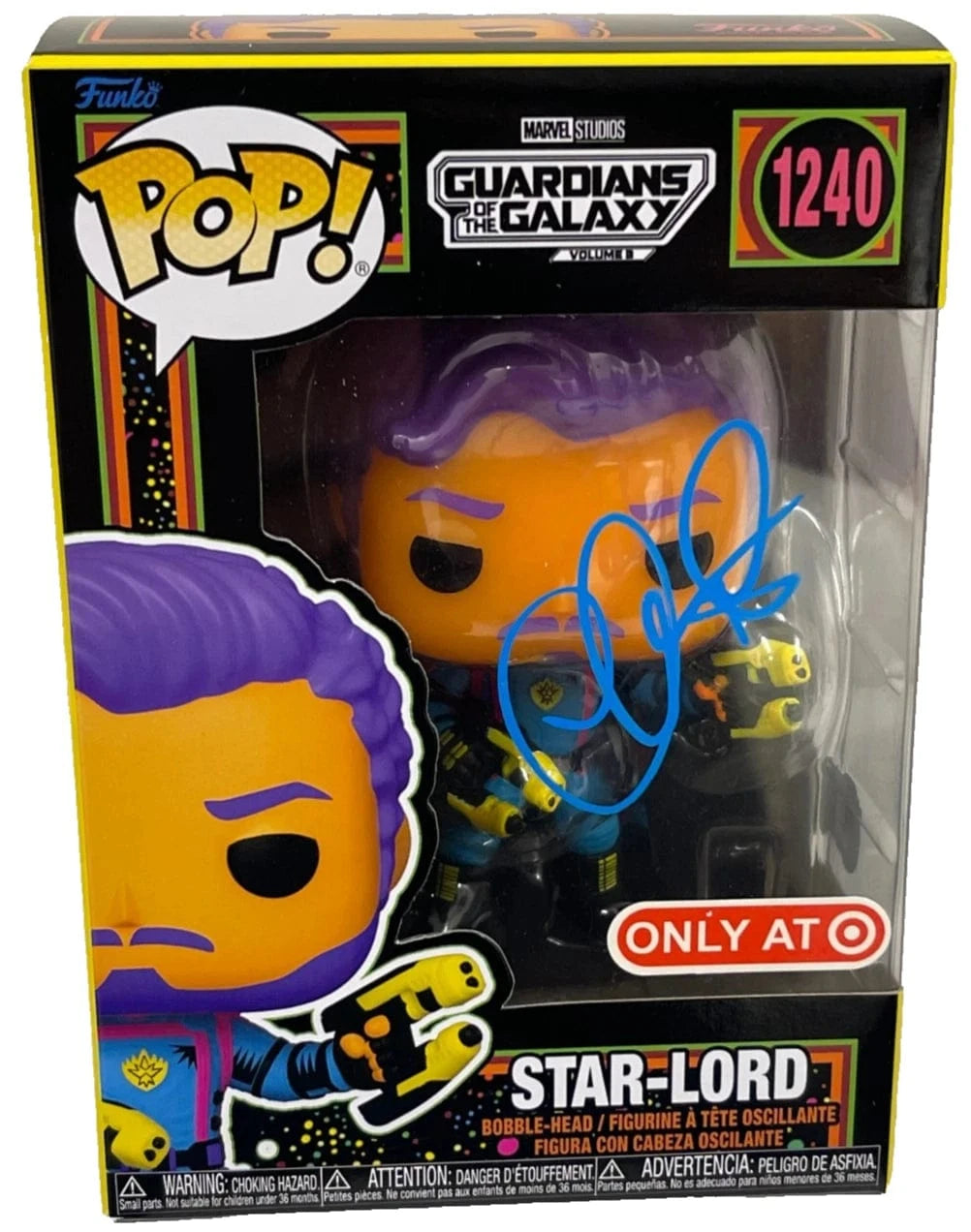 Chris Pratt Authentic Autographed Star-Lord Guardians of the Galaxy 1240 Funko Pop Figure