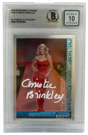 Christie Brinkley Authentic Autographed 2005 Bazooka Chrome Trading Card #148