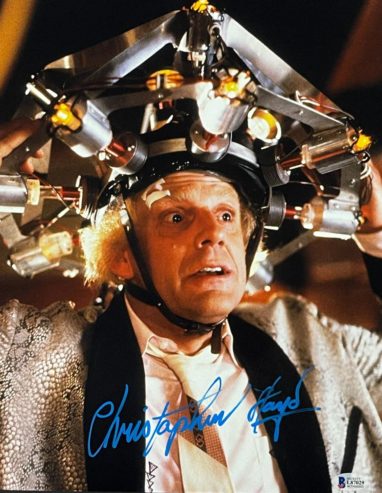 Christopher Lloyd signed Back to the Future 11x14 photo — Beckett Witness COA