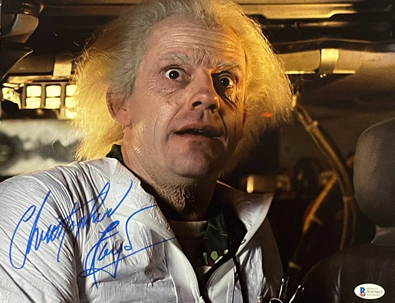 Christopher Lloyd signed Back to the Future 11x14 photo — Beckett Witness COA