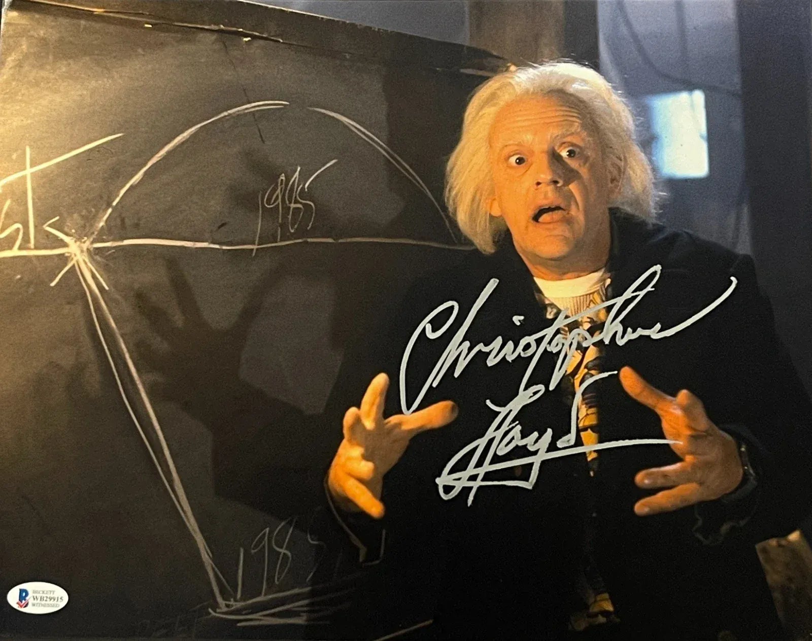 Christopher Lloyd signed Back to the Future 11x14 photo — Beckett Witness COA